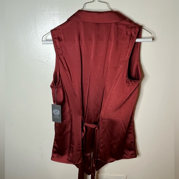 XS Vince Camuto belted satin vest - Picture 5 of 7